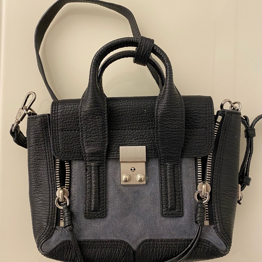 PHILLIP LIM Textured Calfskin Denim Mini bag